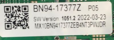 MAIN PARA SMART TV SAMSUNG 4K UHD RESOLUCION (3840 x 2160) / NUMERO DE PARTE BN94-17377Z / BN41-02989A / BN97-19316B / BN9417377Z / 17377Z / NUMERO DE PANEL CY-SA065HGSV2H / MODELO UN65AU8000FXZA AU01 - Imagen 2